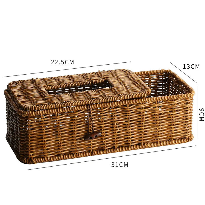 "Rustic Wicker" Tissue Organizer