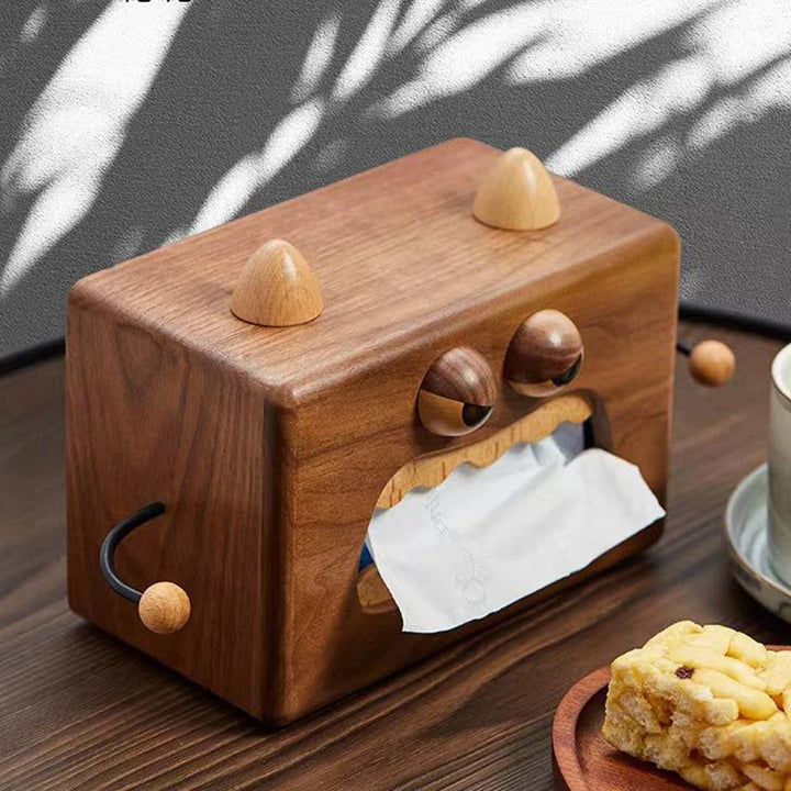"TissueMonster" Wooden Tissue Box