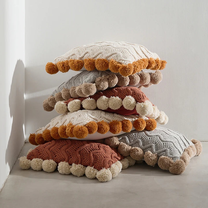 "Everly" Pom Pom Pillowcase