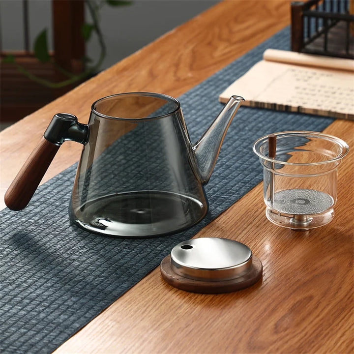 "Woodland" Glass Teapot