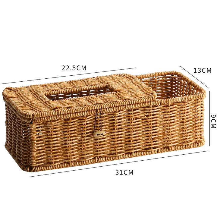 "Rustic Wicker" Tissue Organizer