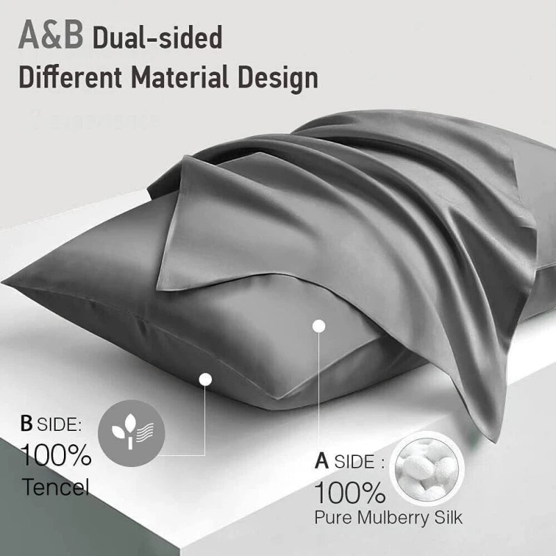 "SilkCloud" Dual-Sided Pillowcase
