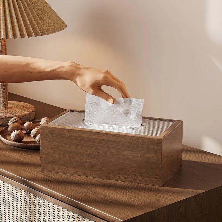 "Moderna" Wooden Tissue Box